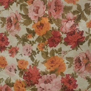 Vintage Floral Fabric 14  YARDS